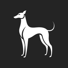 Hunting dog. Cut out silhouette of a Pointer, Labrador, or Foxhound