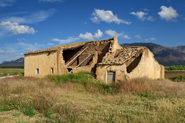 Ferme en ruine, Andalousie, Espagne.