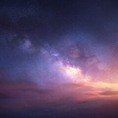 Fototapeta premium Stunning Night Sky with Milky Way and Colorful Cloud Formation