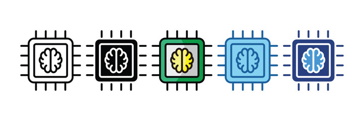Ai Chip  Icon Element For Design