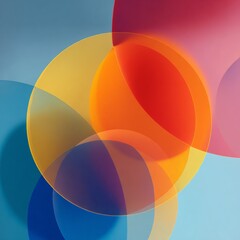 Obraz premium Colorful Overlapping Circles on a Vibrant Background