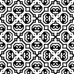 Abstract texture for fabric print, card, table cloth, furniture, banner, cover, invitation, decoration,weaving, plaid,wrapping,knitting. Repeating pattern.Black and white color.