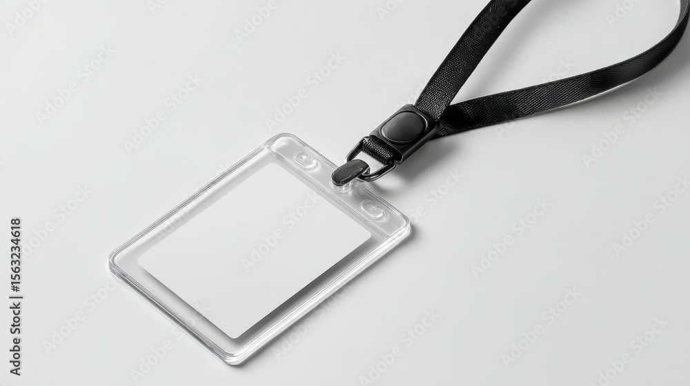 Poster stunning photo of vertical blank badge mockup. concept of identification access security. empty id c