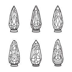 Outline Drawing Of Himalayan Salt Lamp With Soft Glow