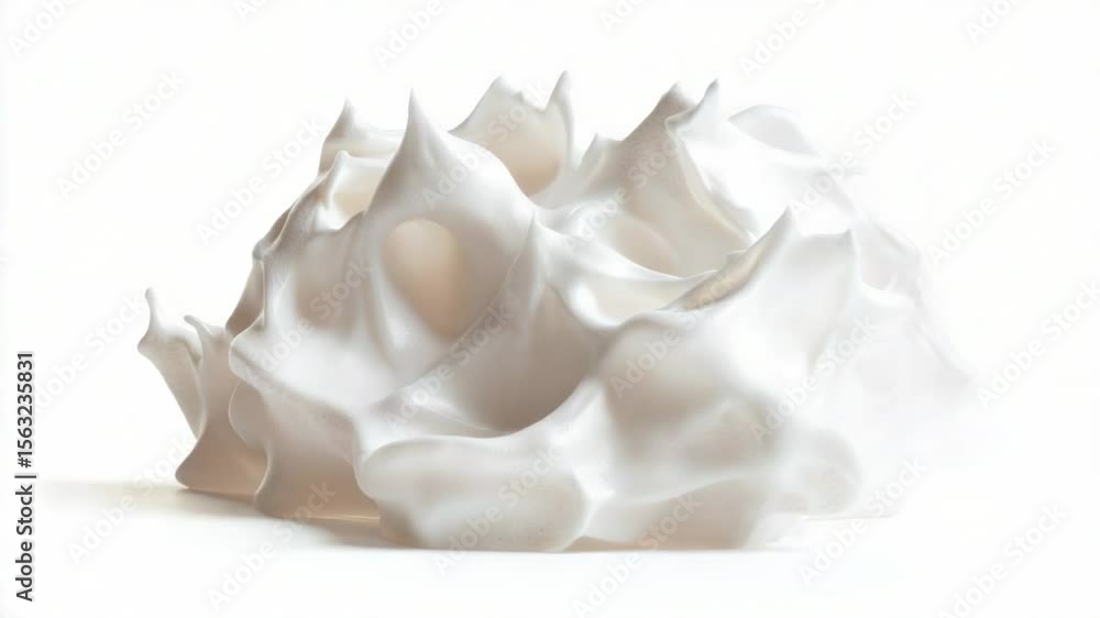 Poster A close-up view of a white object placed on a white surface
