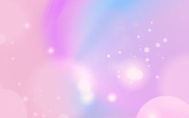 Bokeh reflection on purple blue pink nebula light and shiny stars, camera lens effect with reflection as a sweet colored light filter, abstract background 
