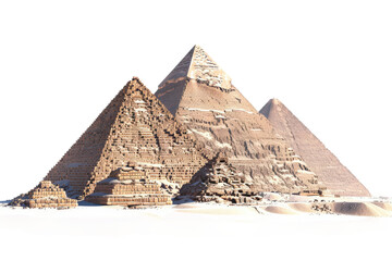 Pyramids Standing Tall in the Desert With a Glorious Horizon