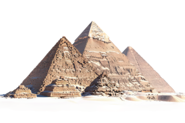 Pyramids Standing Tall in the Desert With a Glorious Horizon
