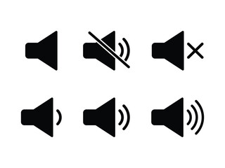 Set of Audio Speaker Volume Icons