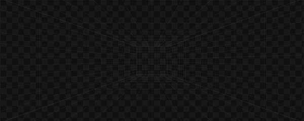 Room projection grid in futuristic 3d style. Outline futuristic grid background, room projection. Wireframe grid template in perspective view. Vector