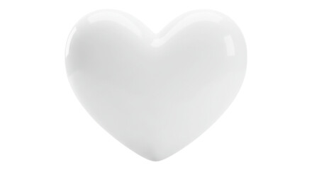 White Heart Shape: A simple, smooth, white heart shape, perfect for Valentine's Day, love, or romantic themes.