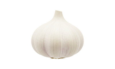 Garlic Bulb: A close-up shot of a garlic bulb, showcasing the textured layers and crispness, symbolizing fresh, aromatic ingredient in a healthy cooking or natural remedy context.