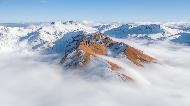 Sand dunes partially covered by mist, creating an ethereal atmosphere for upscale branding projects