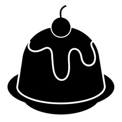 vector pudding in a white illustration 