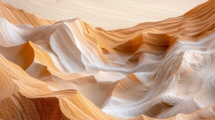 Obraz premium Close-up shot of intricate sand details juxtaposed with expansive emptiness above, balancing intimacy and scale