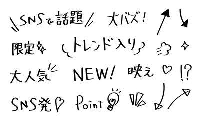 手描き文字・装飾セット Z世代
