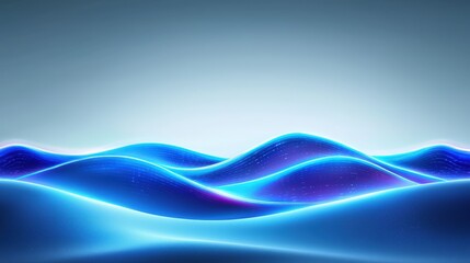 Sand dunes glowing faintly under bioluminescent effects, suggesting futuristic themes for tech products