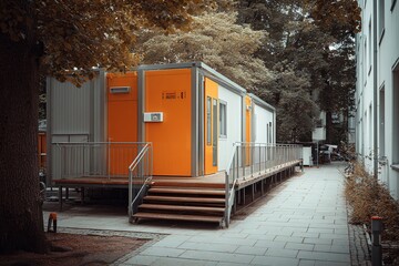 Notunterkunft für Flüchtlinge. High quality