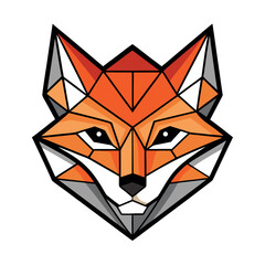 Geometric Fox Head – Clean Vector Line Illustration – Minimalist Polygonal Animal Design for Logos, Wildlife Art, Nature Branding, Tattoo Concepts, and Modern Graphic Projects

