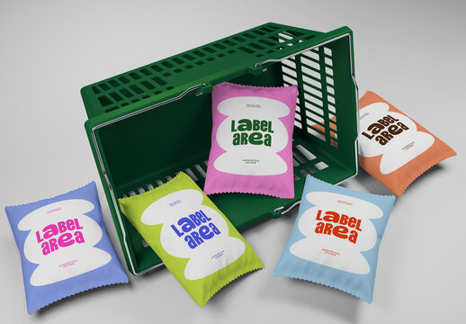 Snack Inside Basket Mockup