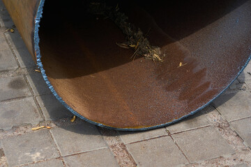 Metal steel pipe for sewerage, water transmission