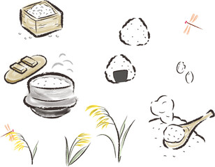 美味しいお米のイラスト　セット①