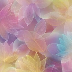 Delicate Floral Texture with Soft Pastel Colors and Lines