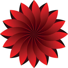 Fototapeta premium abstract red flower, Color gradient