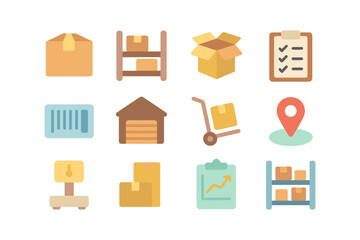 Logistics vector illustration for warehouse and shipping design in flat style