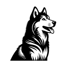 Energetic Husky Dog Vector Illustration – Husky Dog 14
