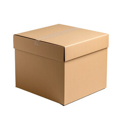 Plain Brown Cardboard Package Box Without Icons or Writing – Raw Style, Minimalist Eco-Friendly Packaging Concept
