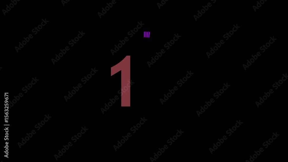 Aufkleber circle countdown one minute animation from 60 to 0 seconds. modern flat design with animation on bla