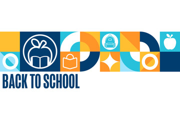 Back to School. Template for background, banner, card, poster with text. Vector EPS10 illustration.