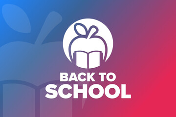 Back to School. Template for background, banner, card, poster with text. Vector EPS10 illustration.