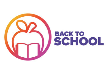 Back to School. Template for background, banner, card, poster with text. Vector EPS10 illustration.