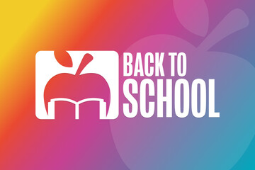 Back to School. Template for background, banner, card, poster with text. Vector EPS10 illustration.