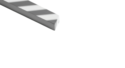 Abstract geometric pattern of strong diagonal sunlight stripes and soft shadows, clear contours on a transparent background with high contrast, top-down view. Concept of modern sophistication