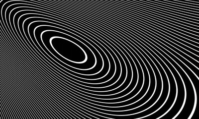 Abstract black and white curvy stripped  background