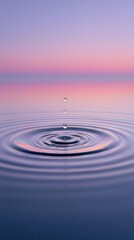 Rippling water under pastel dusk, Zen simplicity whispers tranquility, reflecting Hanami blossom festivals and serene mindfulness retreats