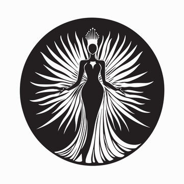 Beauty Contest Crown Design Logo Vector Images isolated on white background