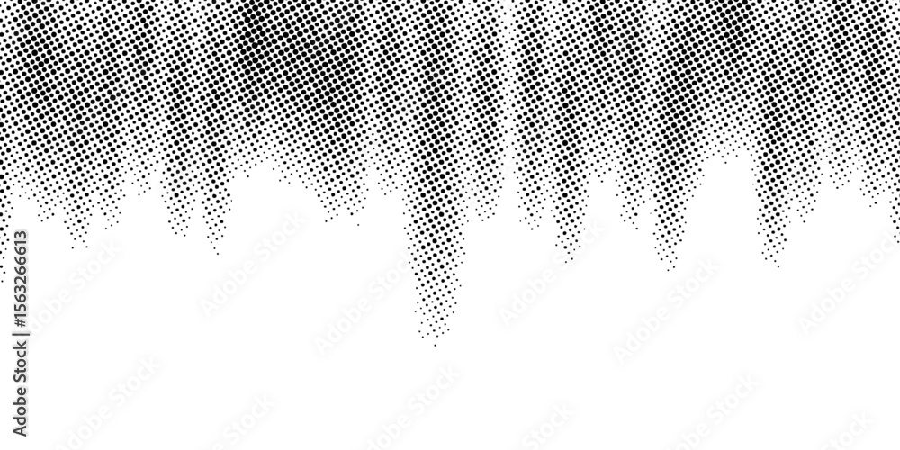Poster halftone drop effect background – abstract black gradient dotted pattern.