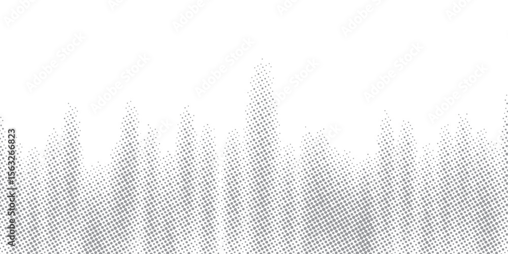 Poster gray halftone drip vector – abstract gradient dot texture for modern background.