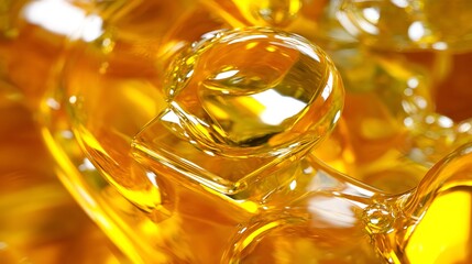 Golden Liquid Abstract