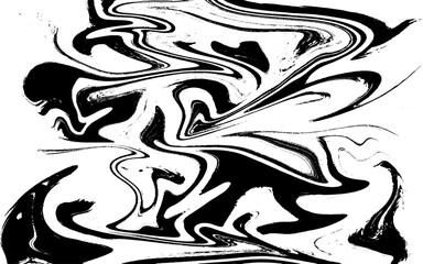 Seamless abstract marble pattern, wood texture, watercolor marble pattern. White and black colors. Hand drawn vector background.