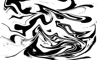 Seamless abstract marble pattern, wood texture, watercolor marble pattern. White and black colors. Hand drawn vector background.