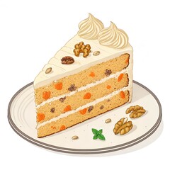 slice of carrot cake