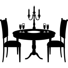 Dining Table Silhouette