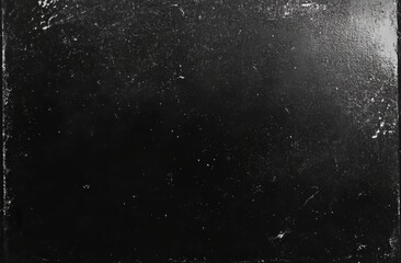 Fototapeta premium Black textured surface with scattered white specks, resembling worn or distressed metal or paint.