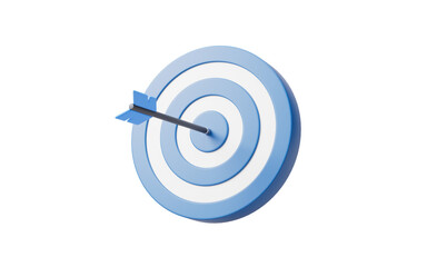 Target center and arrow with business target concept, 3d rendering.