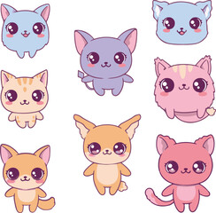 A fun collection of cute animal set